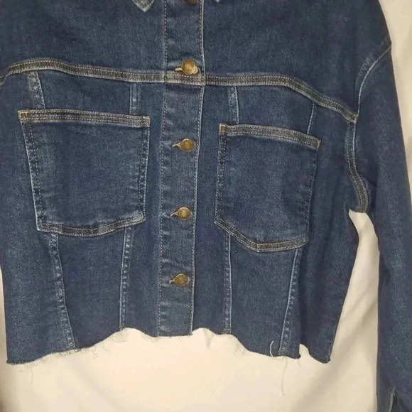 NWOT Women's Blue Jean cropped Western, Rodeo, Biker Jacket XL - Picture 5 of 11